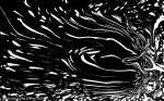 abstrat fluid lights stream on bright black background
