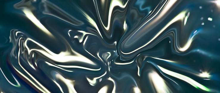 lights reflections on water in blue metallic color