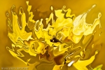 shadows and shades in yellow color in fluid shape