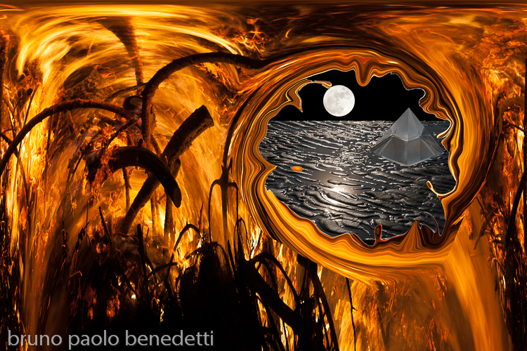 vortex dissolving fire takes to dream lanscape