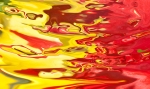 abstract brilliant red and yellow horizontal flow