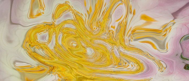 yellow vortex on pink and white shades