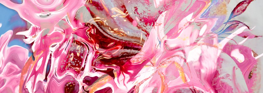 floral pink abstract flower like image in pink tones with shades photography painting art