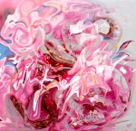 floral pink abstract flower like image in pink tones with shades photography painting art