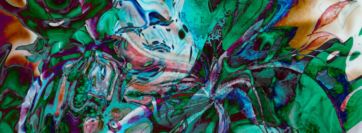 green labyrinth abstractions photography painting art in bright mottled colors photography painting art