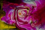 swirling pink image with abstract shapes in dominant fuchsia color
